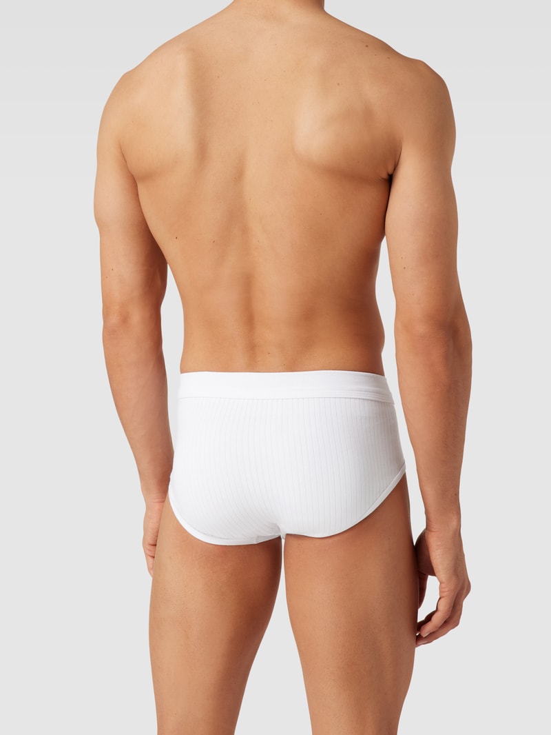 Slip mit Rippenstruktur im 2er-Pack Modell 'Authentic' in weiß