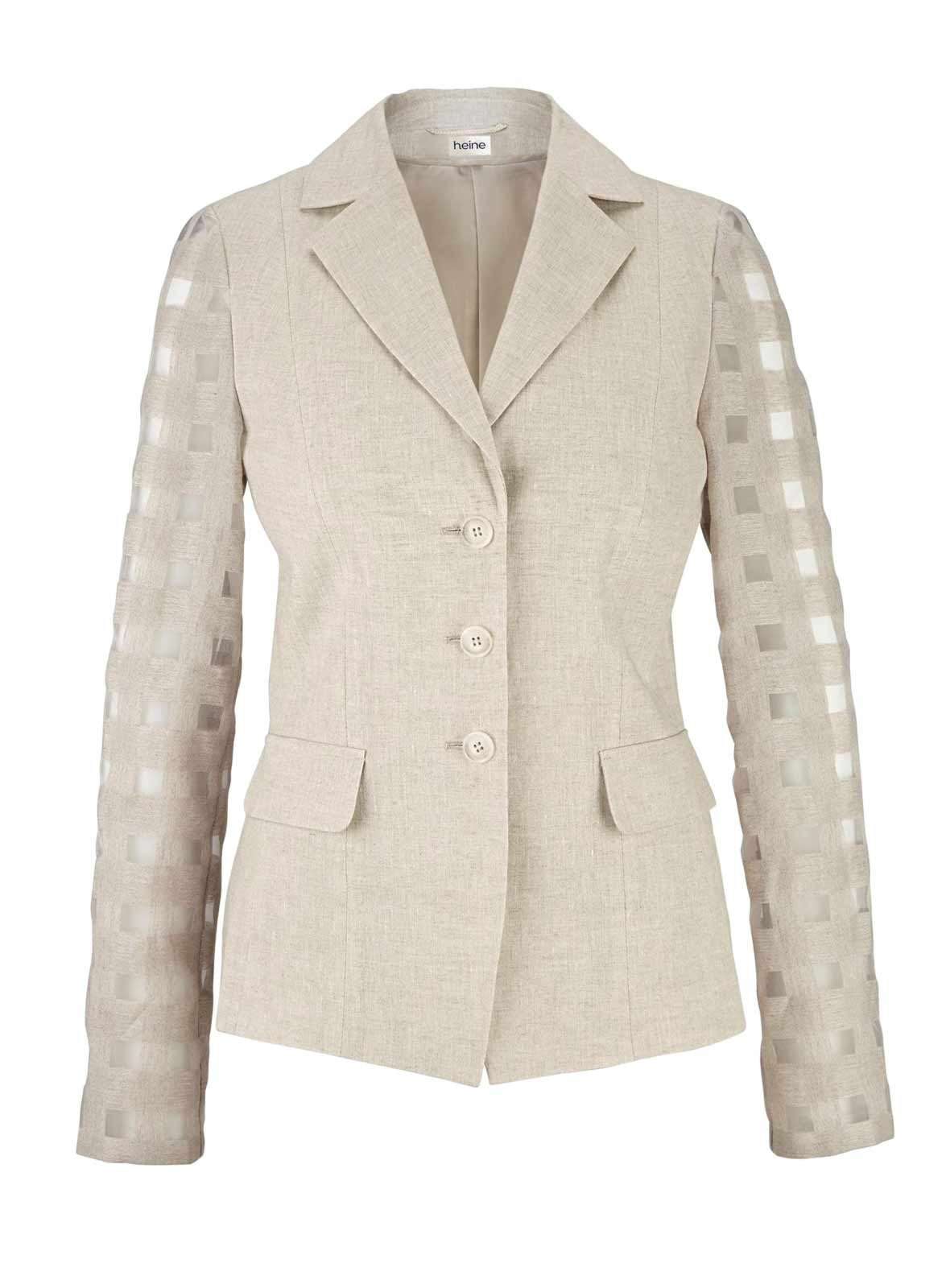 heine Anzug HEINE Damen Damen-Leinenkostüm, beige