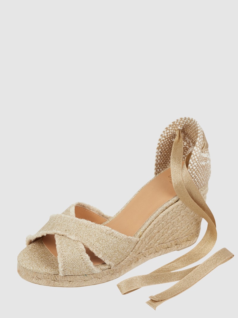 Wedges mit Glitter-Effekt Modell 'Bluma' in gold meliert