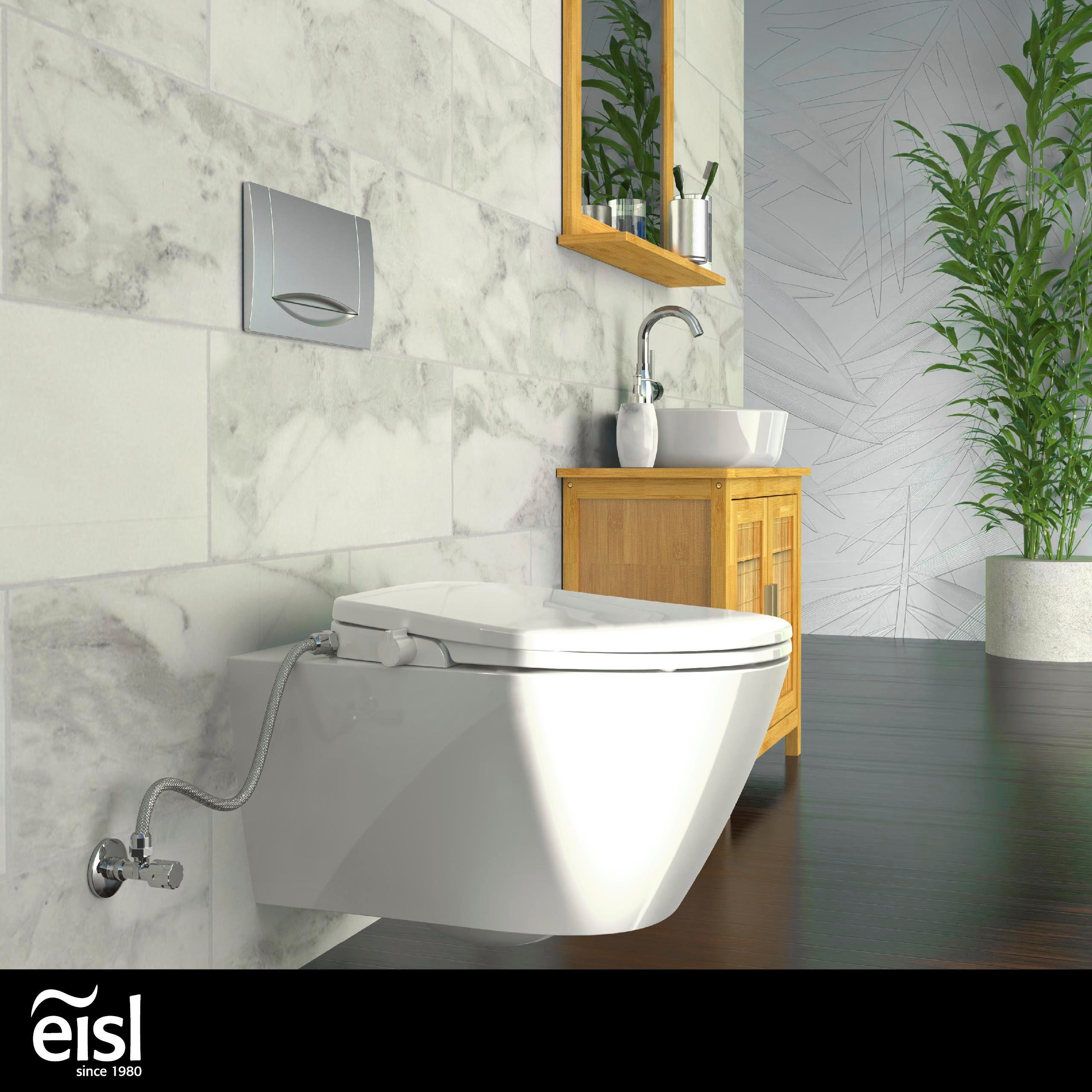 Eisl Dusch-WC-Sitz Bidet Einsatz, Absenkautomatik, Schnellverschluss