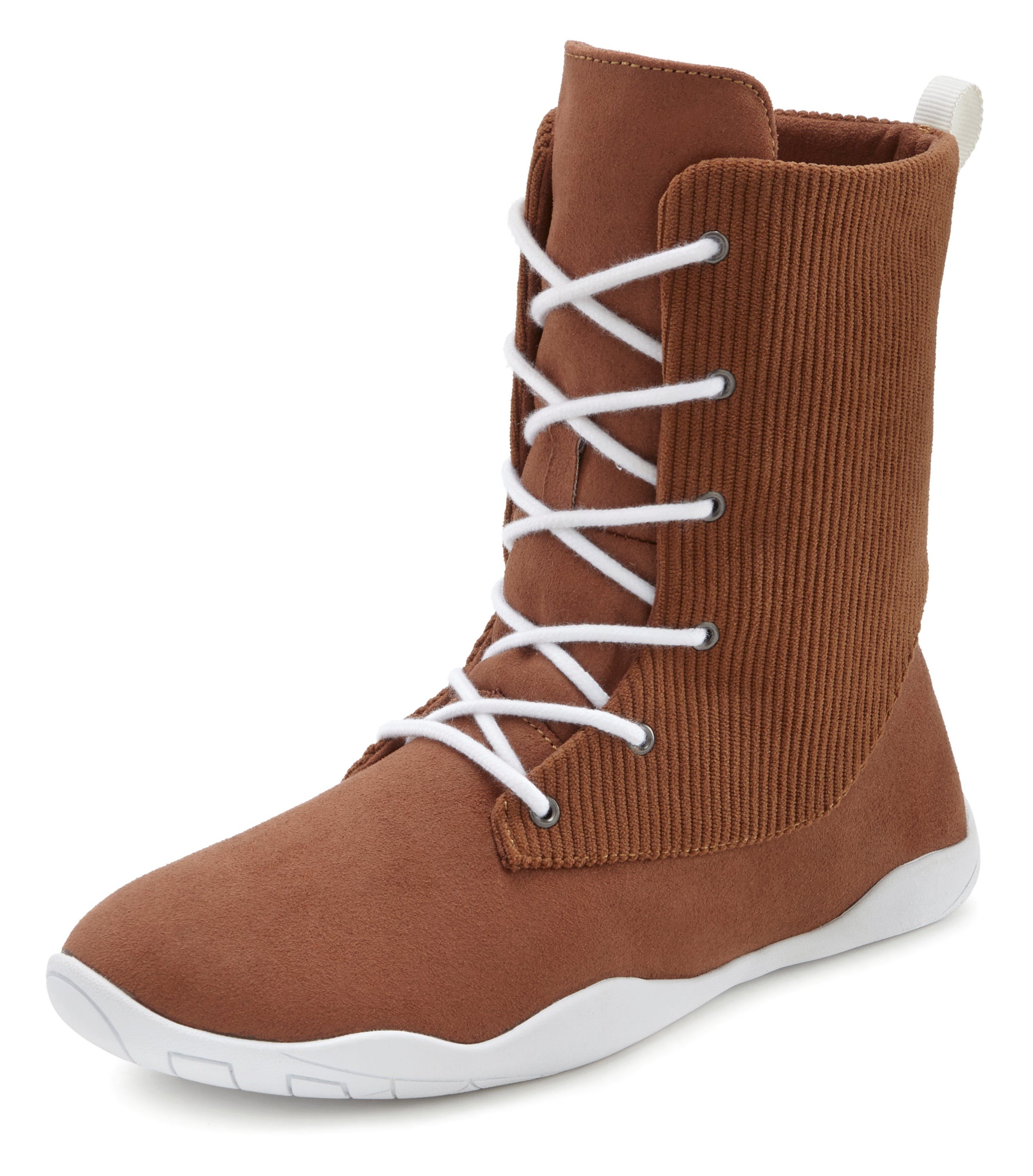 LASCANA Schnürboots Stiefel, Stiefelette, superleicht VEGAN