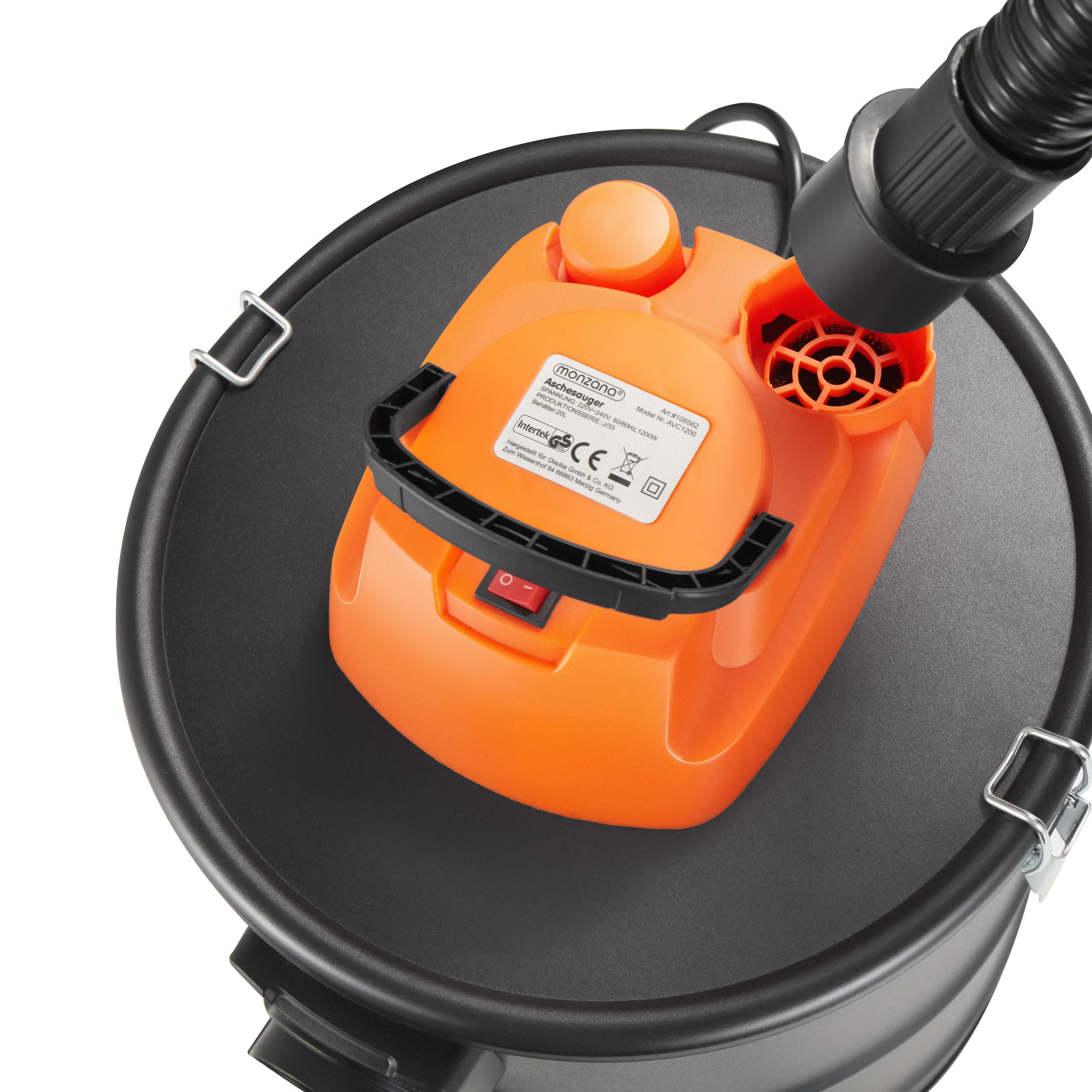 monzana Bodenstaubsauger, 1200 W, ohne Beutel, 20L Blasfunktion 1200W HEPA Feinstaubfilter Aluminium