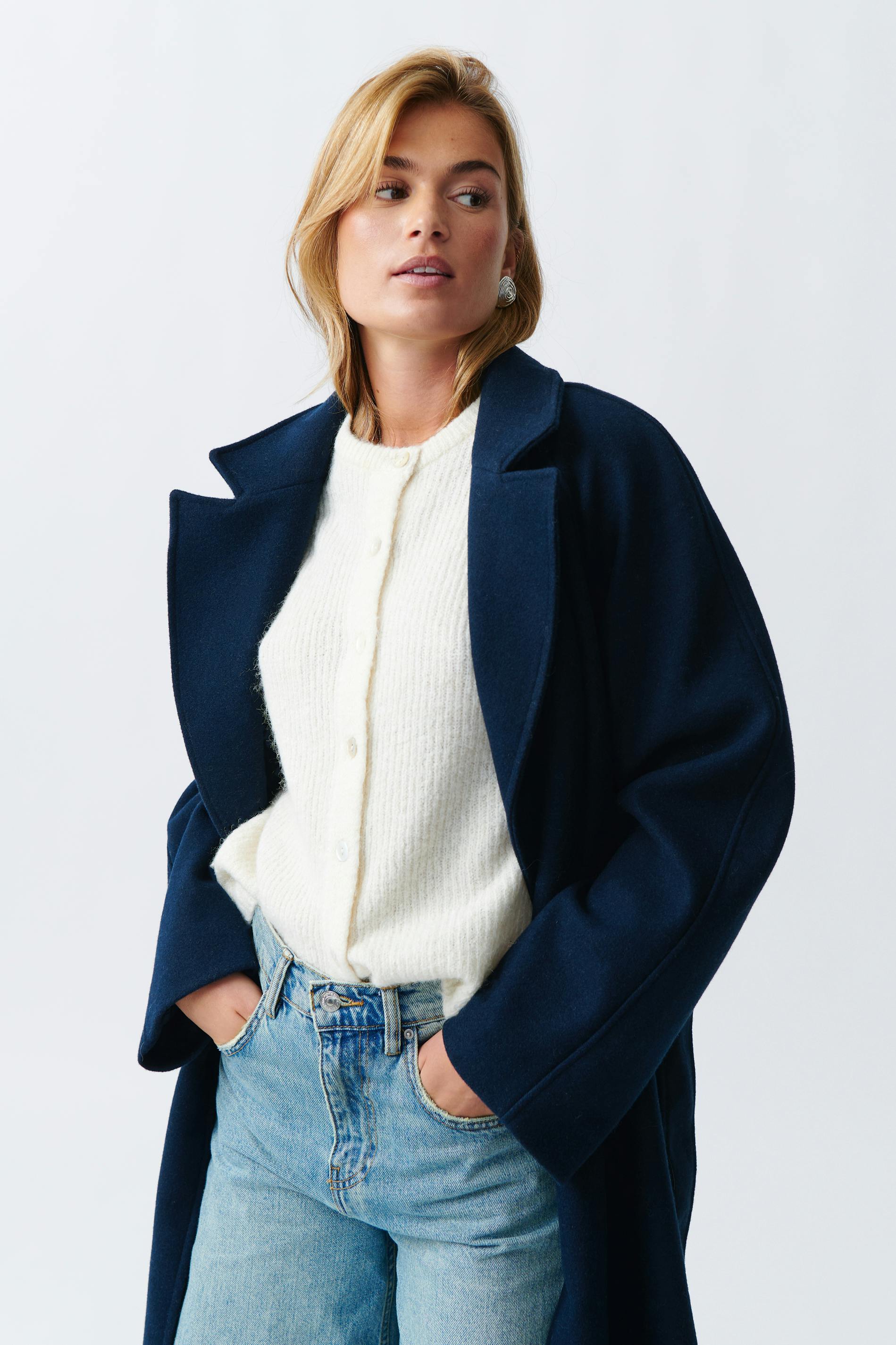 Belted long coat