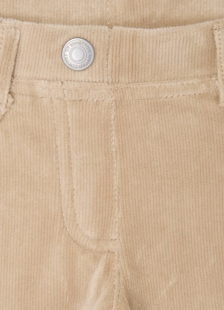 Pantaloni drepți din catifea reiată Benetton