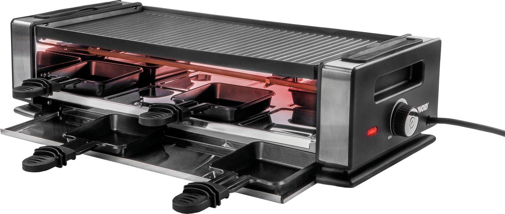 Unold Raclette Delice Basic 48760, 8 Raclettepfännchen, 1200 W