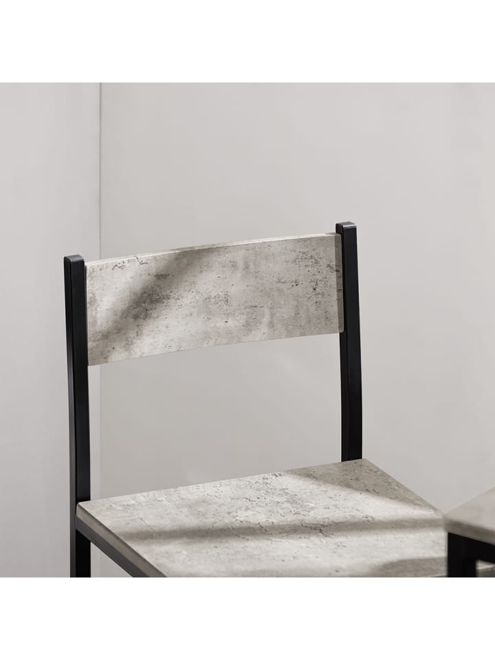 SoBuy Bartisch in Hellgrau und Schwarz - Tisch(B)89 x (H)87 x (T)45cm/Stuhl(B)38 x (H)95 x (T)40cm günstig kaufen onesize