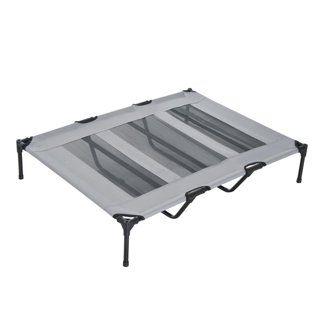 PawHut Haustierbett mit Baldachin Erhöhtes Hundebett Hundeliege outdoor Grau