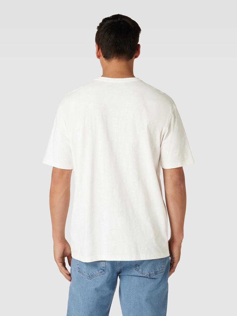 T-Shirt mit Knopfleiste in offwhite