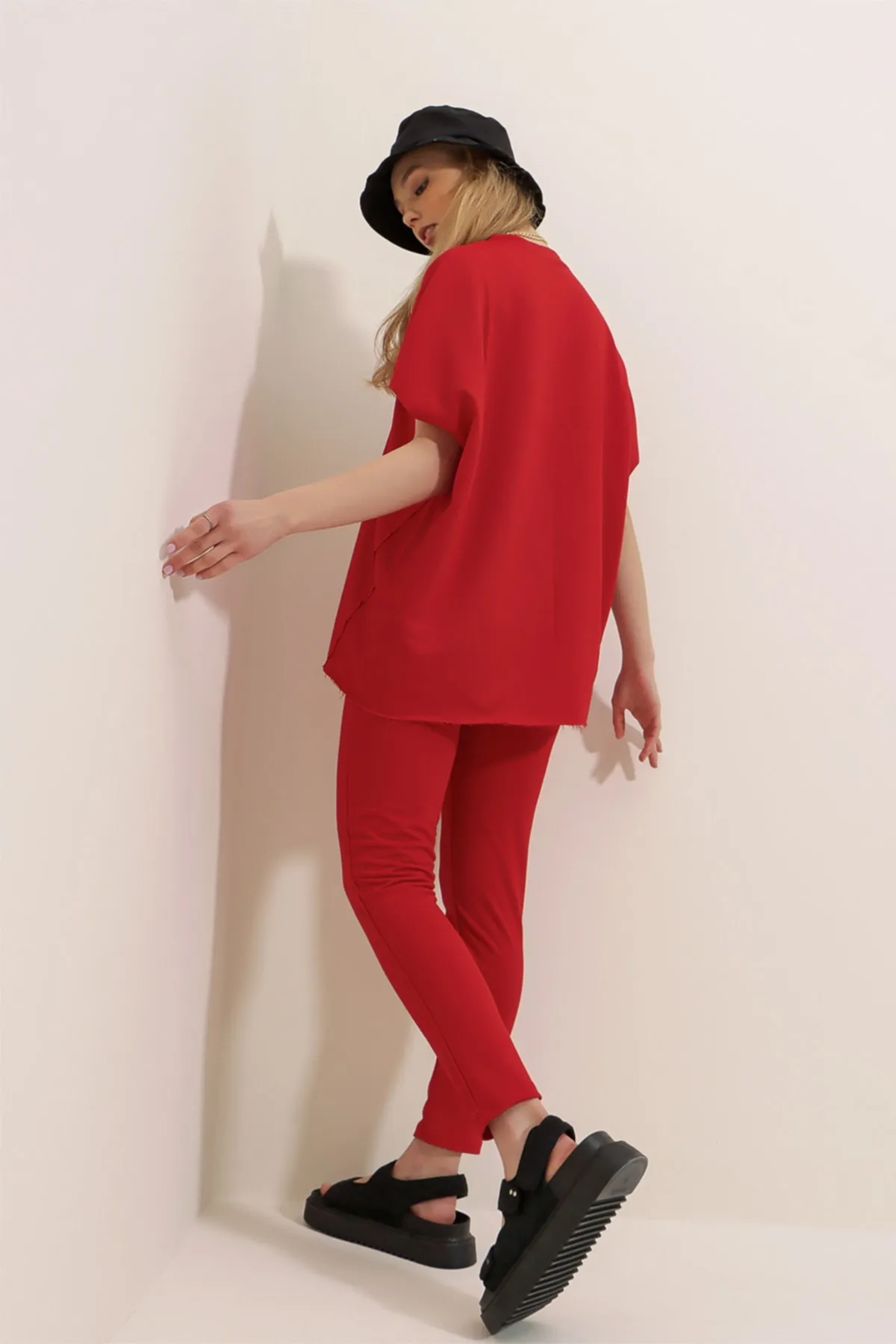 Trend Alaçatı Stili  Trainingsanzug - Rot - Regular Fit