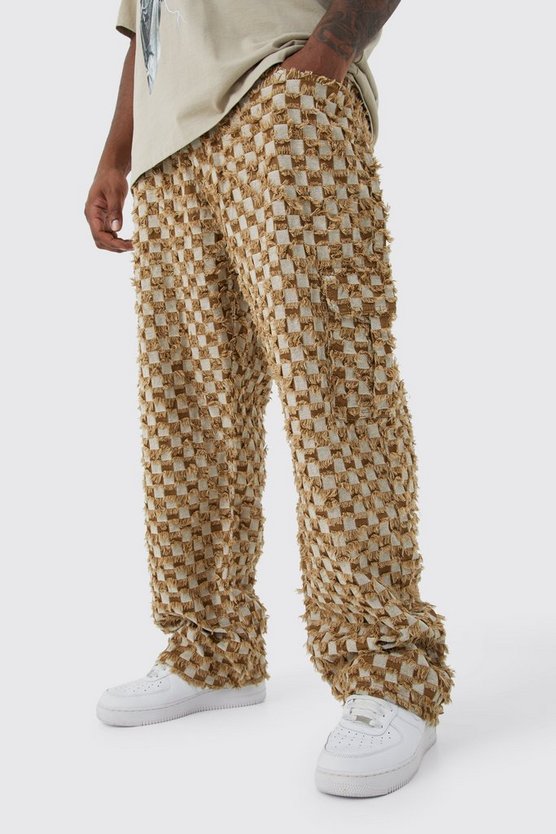 Plus lockere karierte Hose