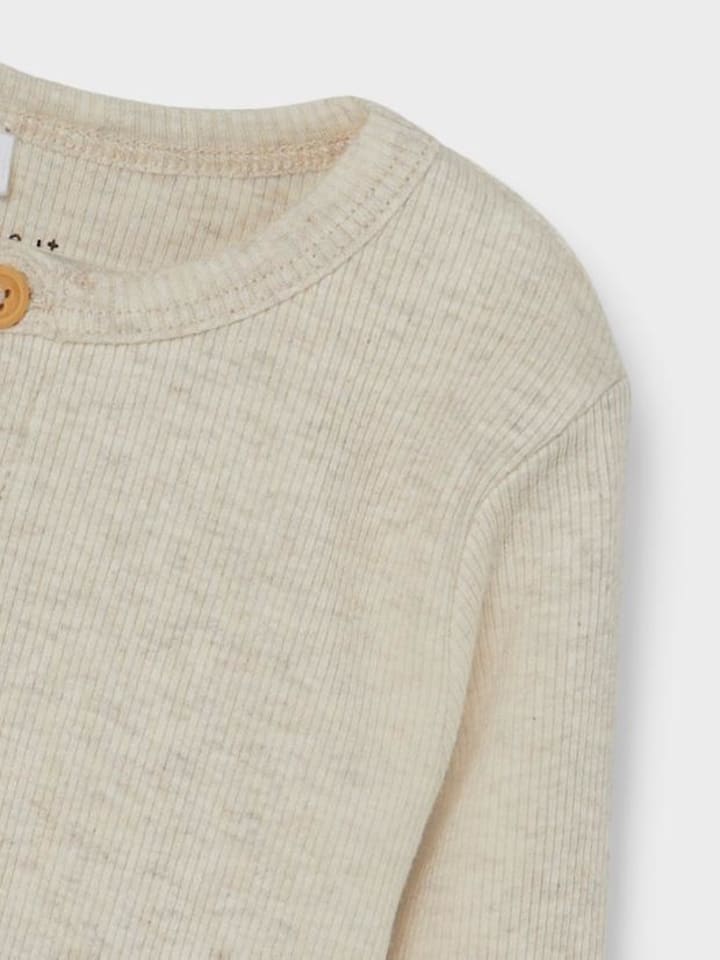 name it Langarmshirt in peyote melange günstig kaufen