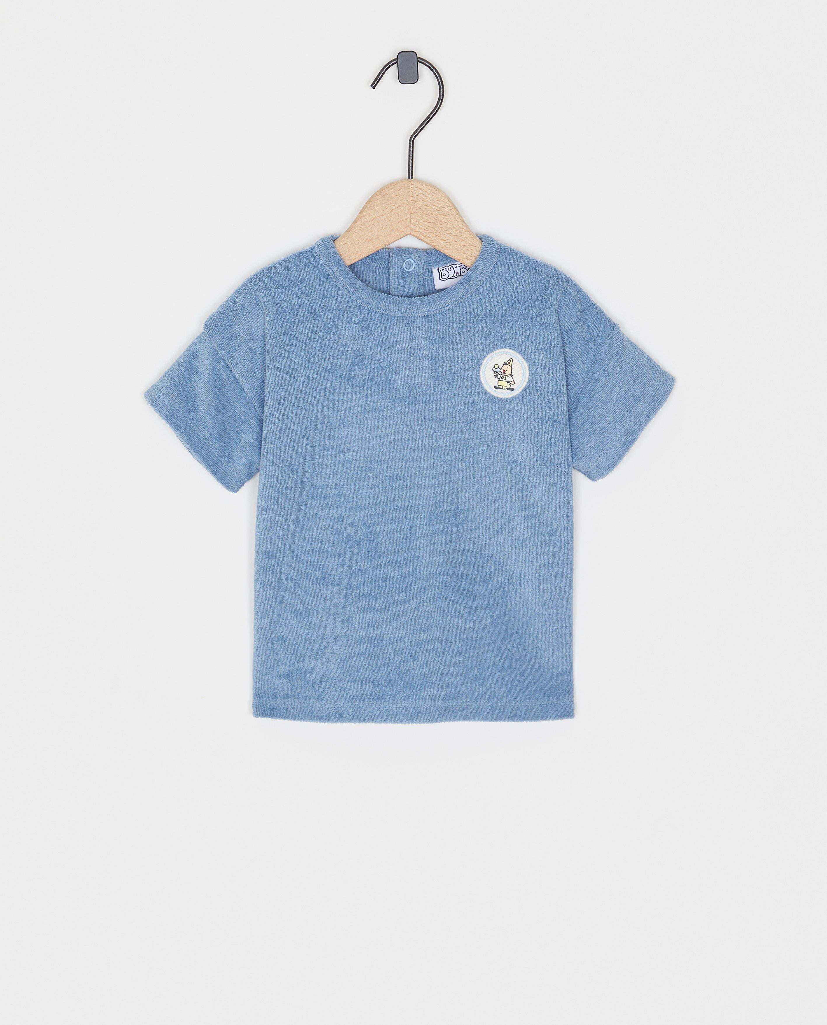 Tricou albastru din material terry