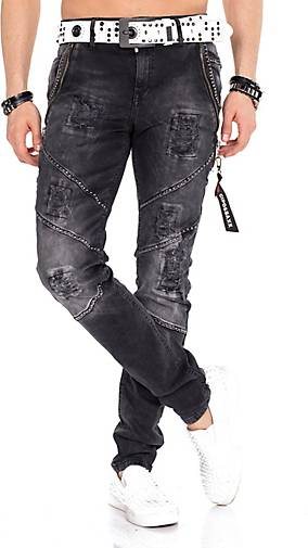 Cipo & Baxx Jeanshose mit Gürtel im Straight Fit-Schnitt
