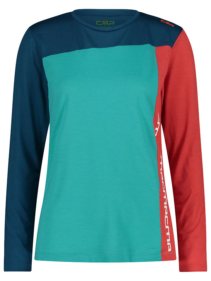 CMP Funktionsshirt in Petrol/ Rot/ Dunkelblau günstig kaufen