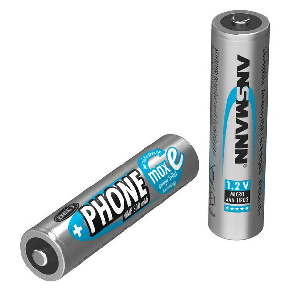 Telefon-Akku Dect NiMH, Micro AAA, 800 mAh, maxE