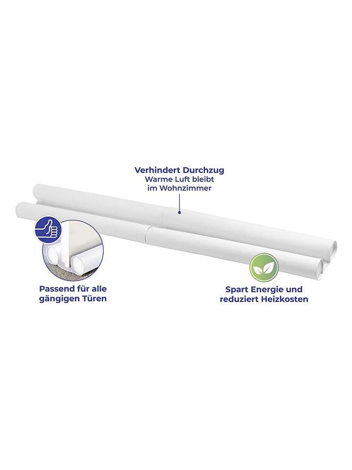 Wenko 2er-Set: Zugluft-Stopper in Weiß - (B)80 x (H)13 cm günstig kaufen onesize