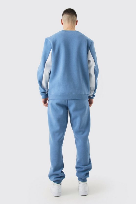Tall Colorblock Man Sweatshirt-Trainingsanzug