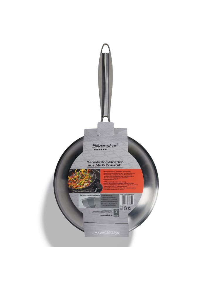 Stoneline Edelstahlpfanne Bratpfanne | ohne Deckel in Edelstahl | 20cm günstig kaufen 20 cm