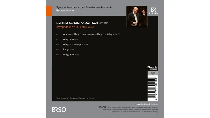 Symphonie Nr. 8 c-Moll, op. 65