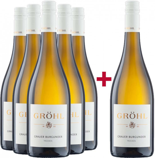 5+1 Paket Grauer Burgunder trocken - Weingut Eckehart Gröhl