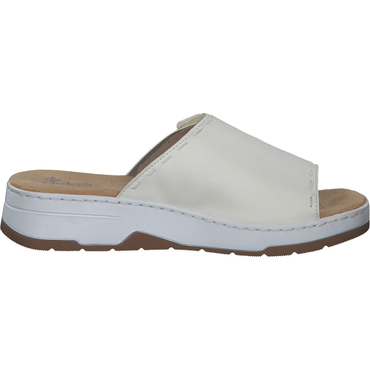 Rieker 60090, Plateau-Pantoletten, Damen, offwhite