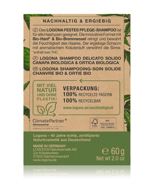 Logona Bio-Hanf & Bio-Brennessel Festes Shampoo-60 g