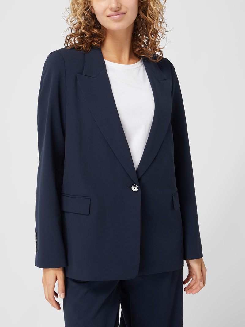 Blazer mit Reverskragen in marineblau