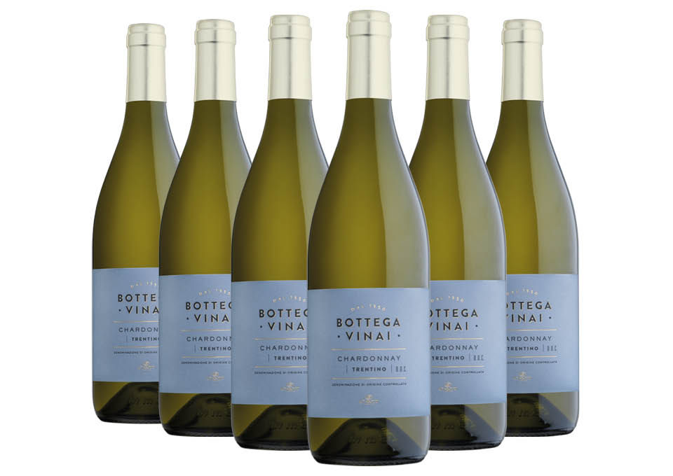 Trentino DOC Bottega Vinai Chardonnay 2022 Cavit 6 bouteilles de 0,75 ℓ