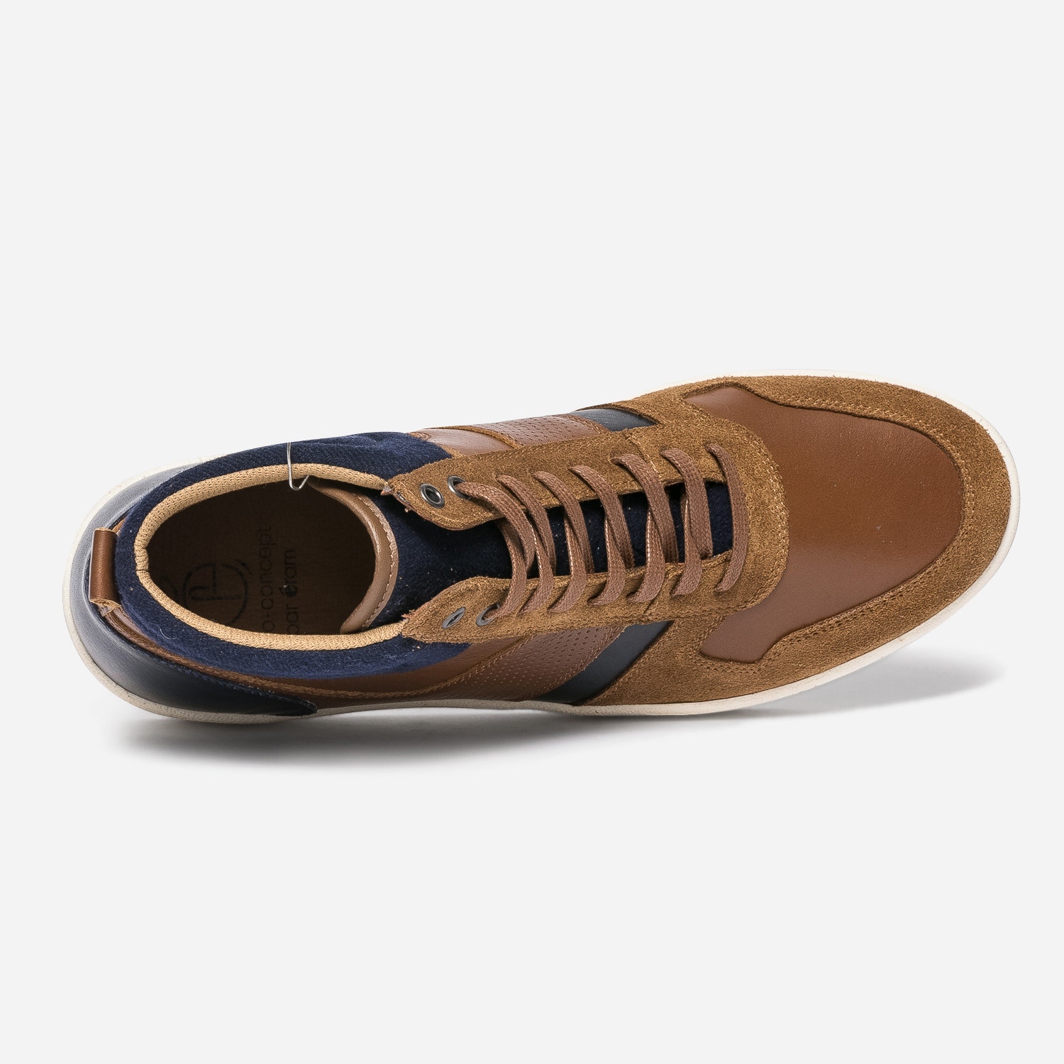Basket cognac et marine éco-conçue bi matière