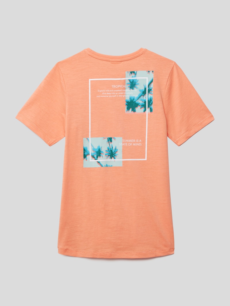 T-Shirt mit Motiv-Print in orange