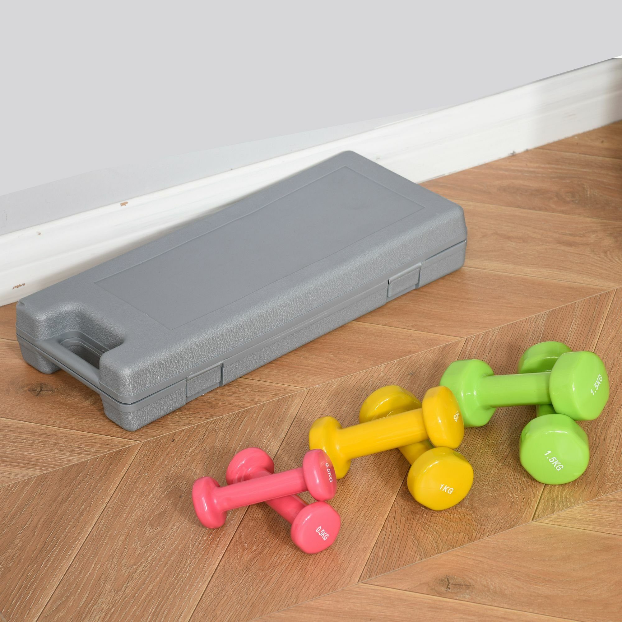 HOMCOM Hantelbank Hantel Set 6 kg