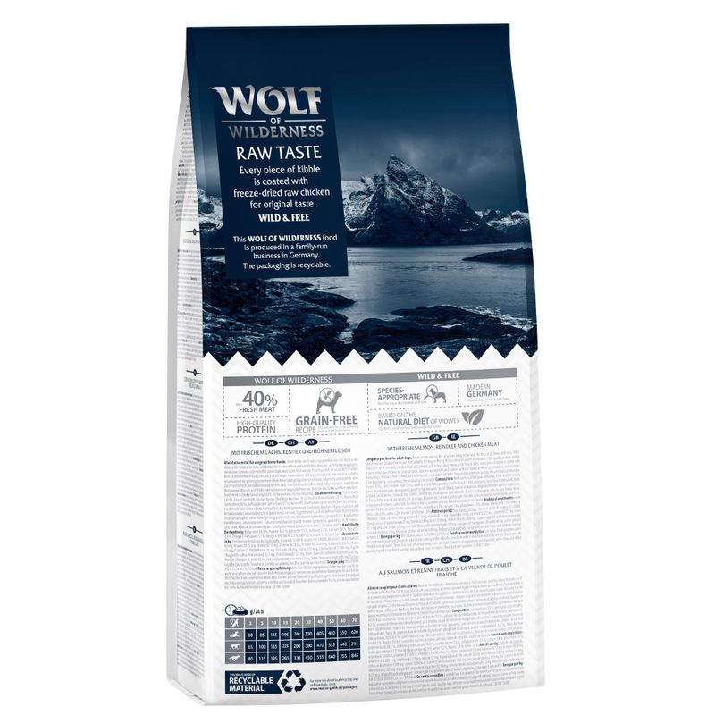 Wolf of Wilderness Scandinavian Fjords Rentier, Huhn & Lachs