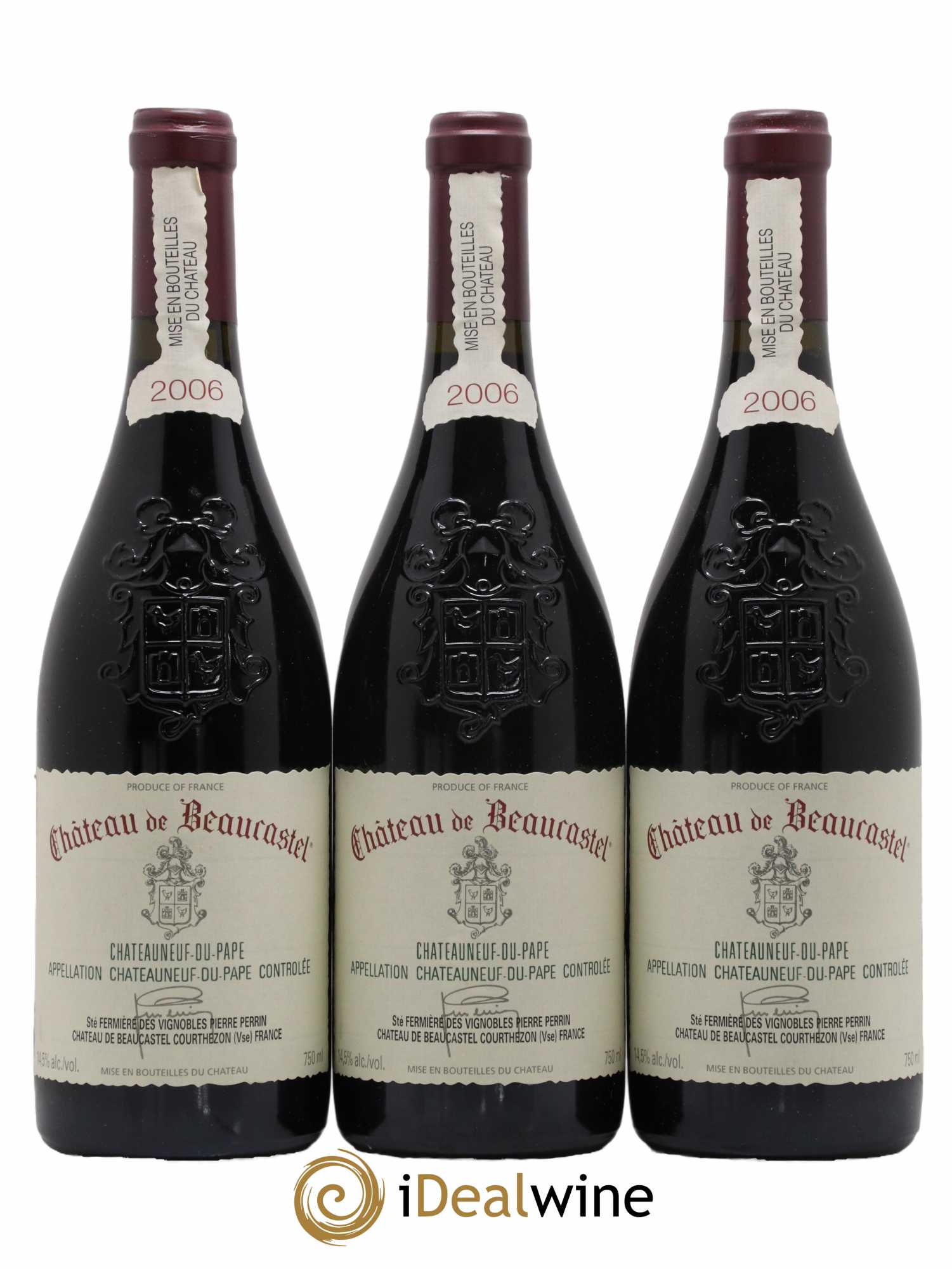 Châteauneuf-du-Pape Château de Beaucastel Famille Perrin  2006 - Lot de 6 Bouteilles