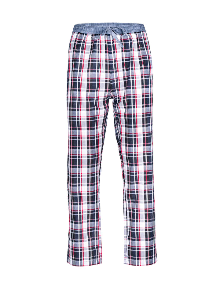 Luca David Pyjamahose Olden Glory Pants in blau rot günstig kaufen