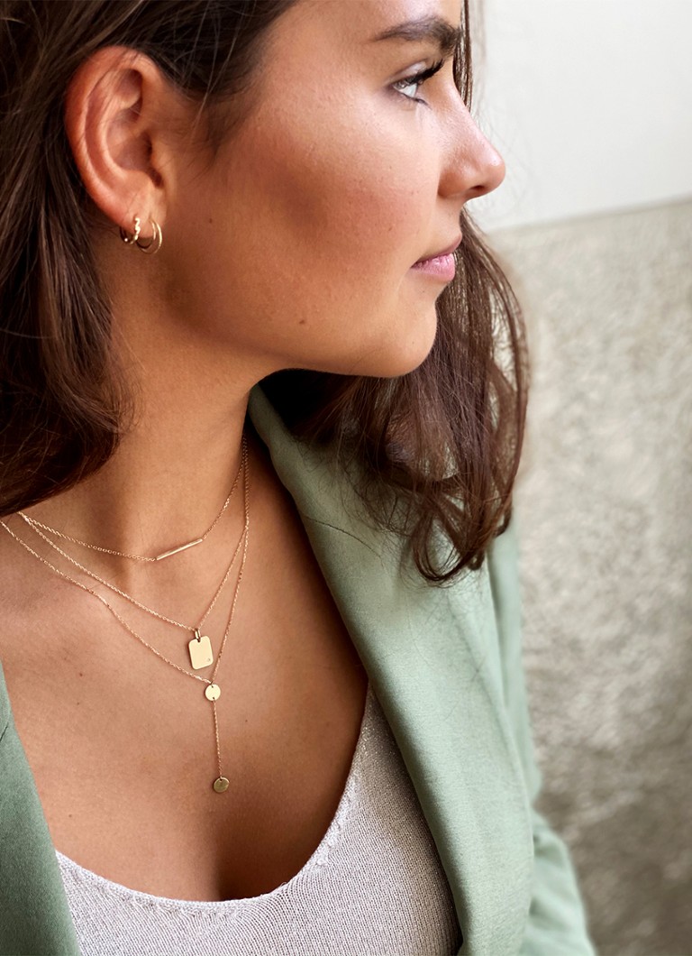 Colier Jackie cu pandantiv din aur galben de 14k