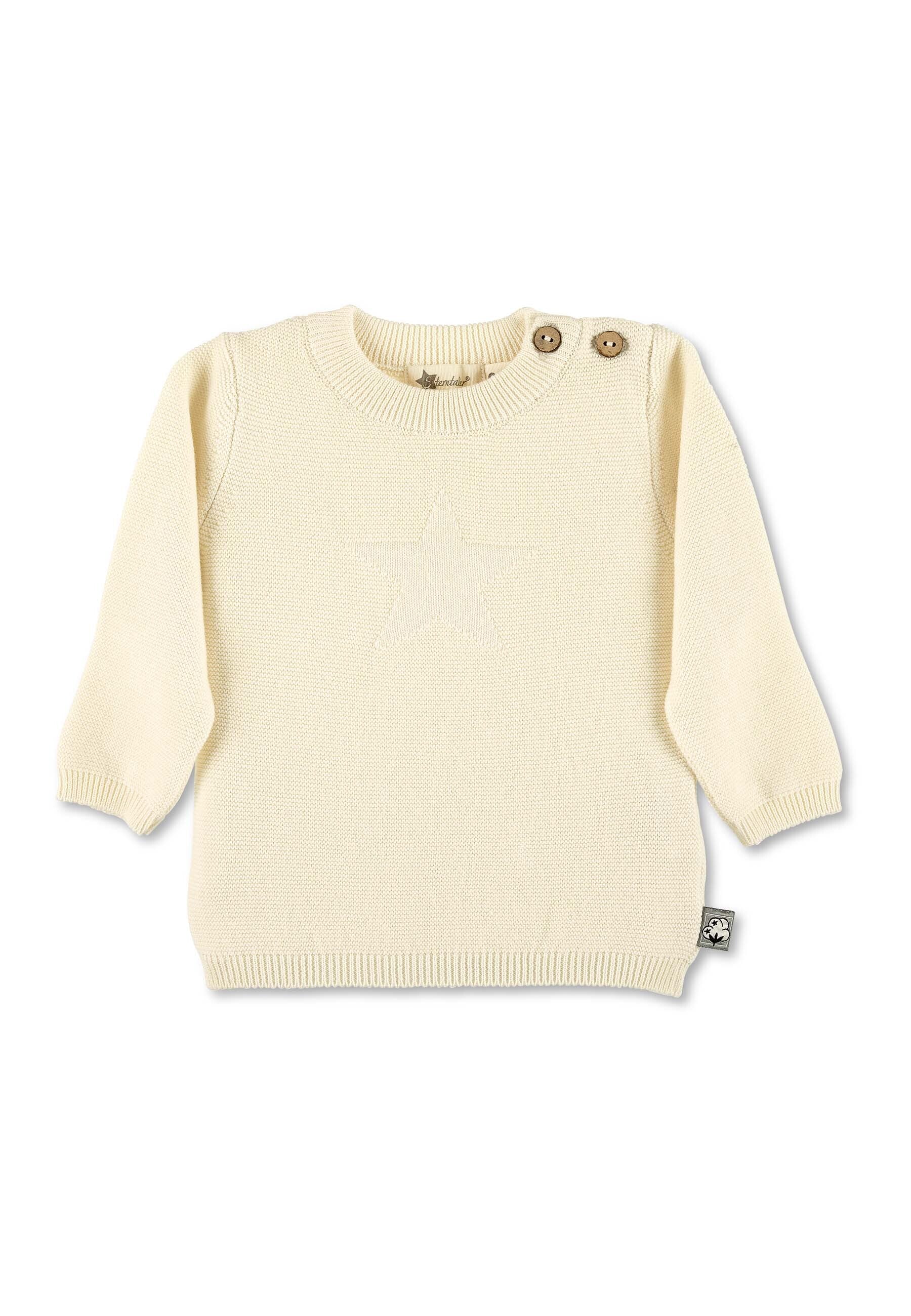 GOTS Strick-Pullover mit eingestricktem Stern