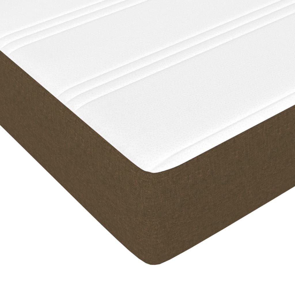 Boxspringmatratze Taschenfederkernmatratze Dunkelbraun 80x200x20 cm Stoff, vidaXL, 20 cm hoch