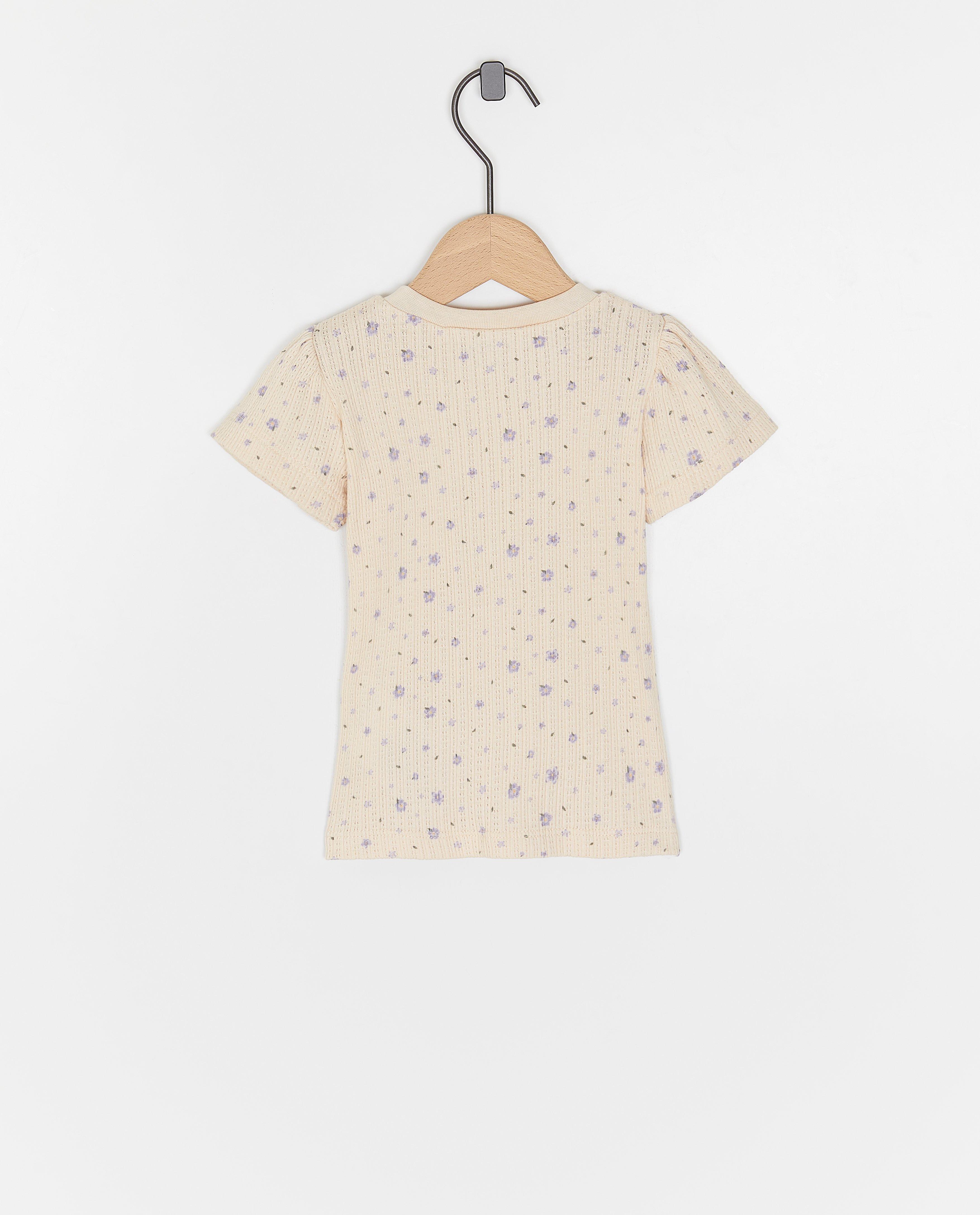 Tricou Fixoni bej cu imprimeu ajurat