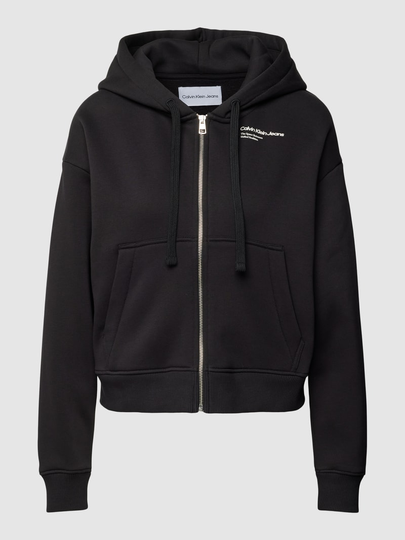 Sweatjacke mit Kapuze in black
