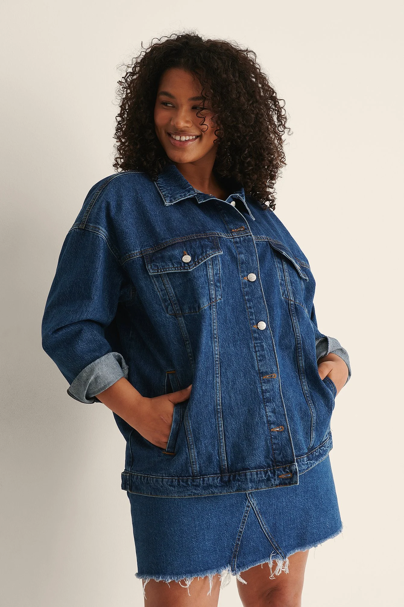 Übergroße Jeansjacke