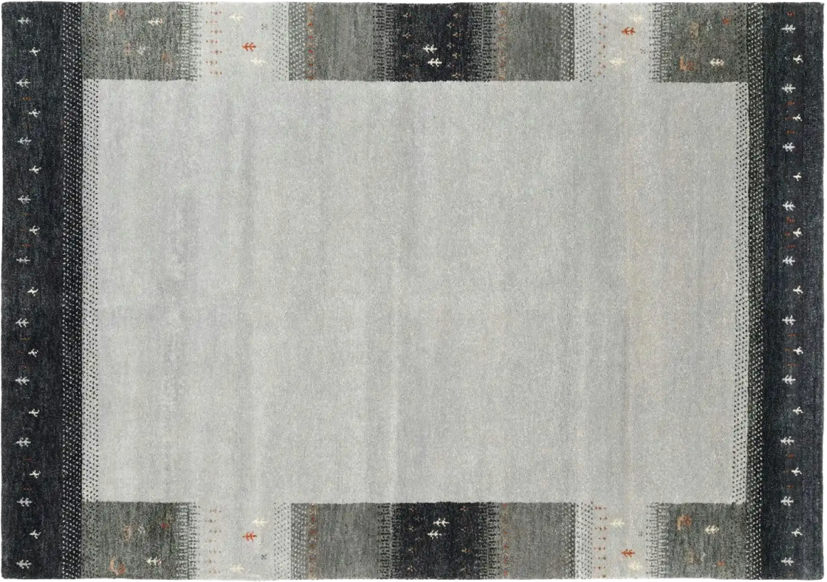 Teppich aus Indien Intense Mala Grau 70 x 140 cm