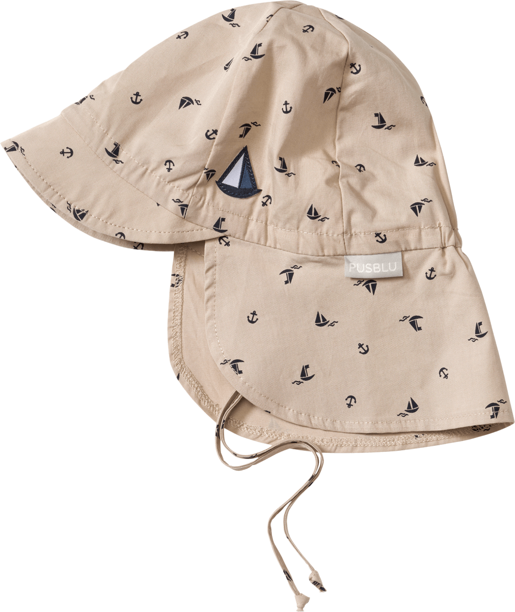 Schirmmütze mit Segelschiff-Motiv, beige, Gr. 48/49, 1 St