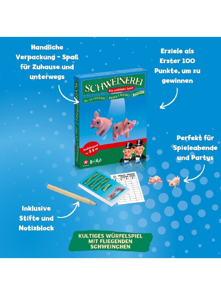 Winning Moves Schweinerei (DE, IT, NL, FR) (neue Box) Würfelspiel Gesellschaftsspiel in bunt günstig kaufen onesize