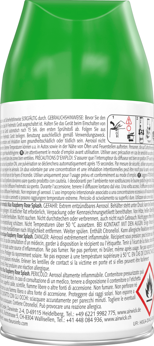 Lufterfrischer Raspberry Rose Splash Nachfüllpack, 250 ml