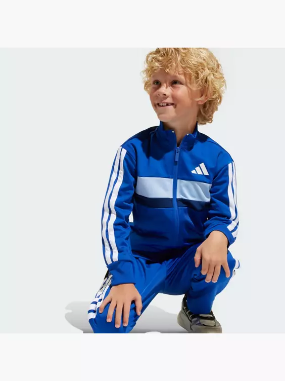 adidas Seasonal Essentials Tiberio 3-Streifen Tricot Kids Trainingsanzug