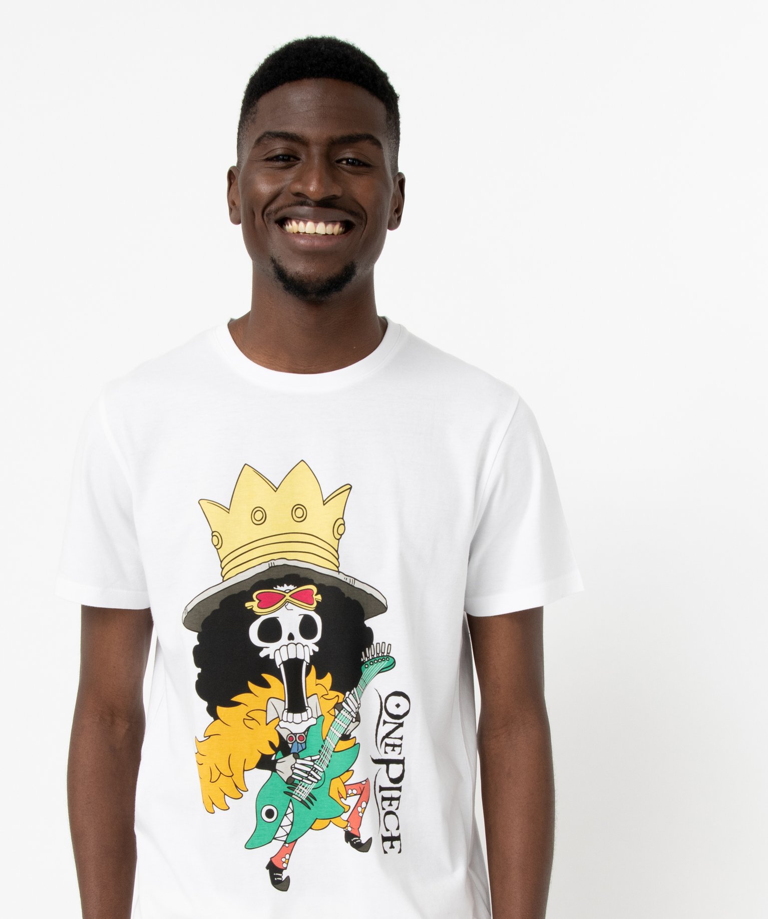 Tee-shirt à manches courtes à motif homme - One Piece blanc | GEMO