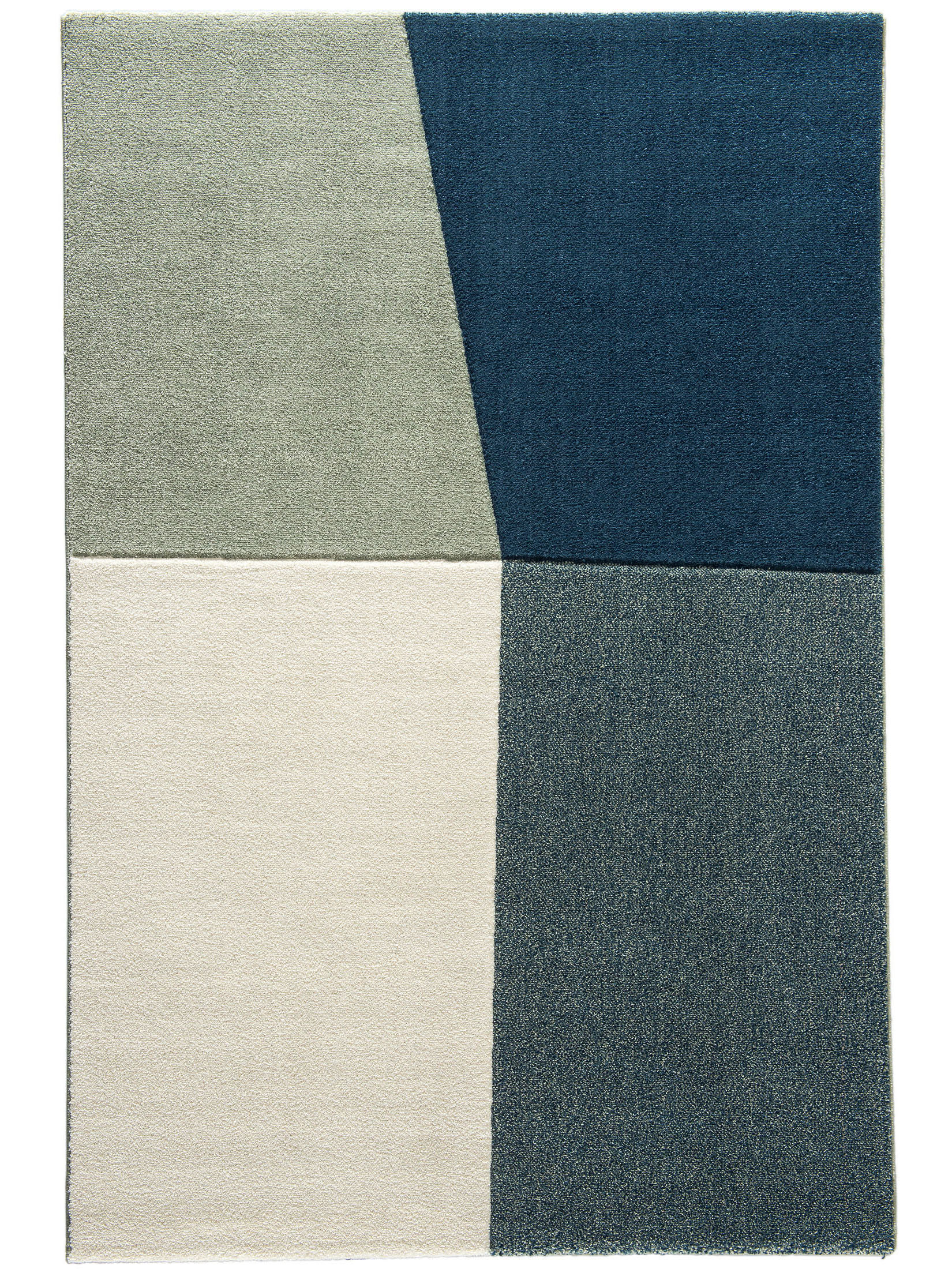 Lawndale Moderner Teppich, Grün/Blau