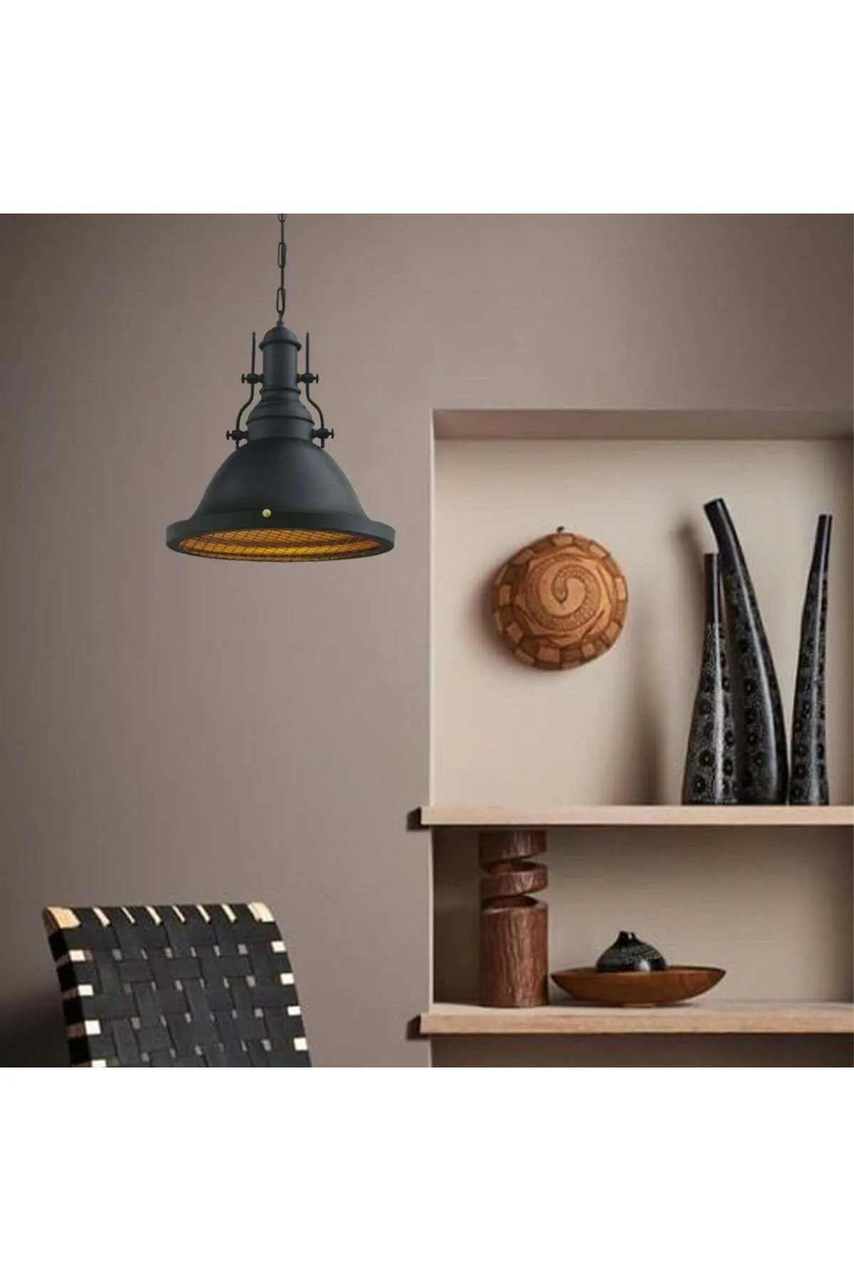 Bamyum  Pendelleuchte E27 Fassung Metall Hängelampe & Deckenlampe Hängependelleuchte