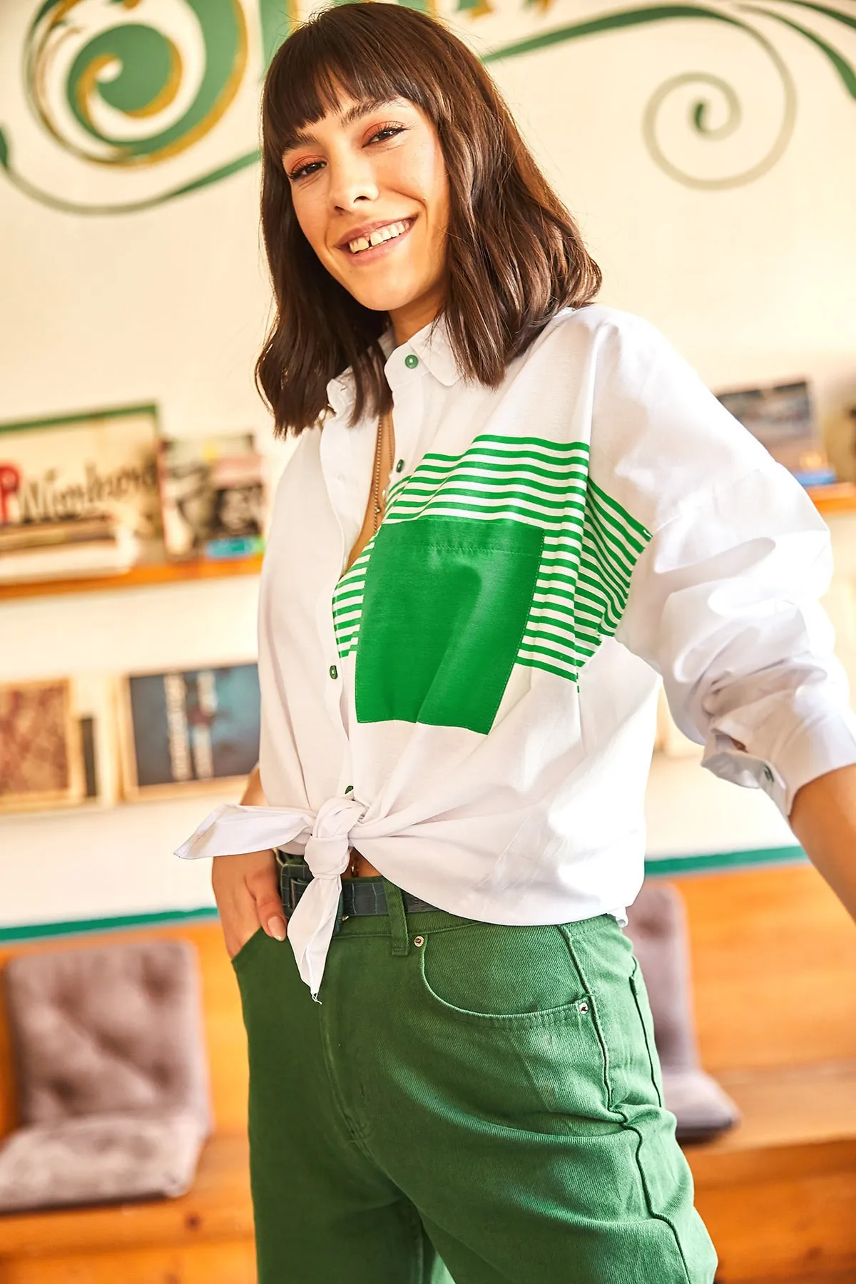 Olalook  Hemd - Weiß - Oversized