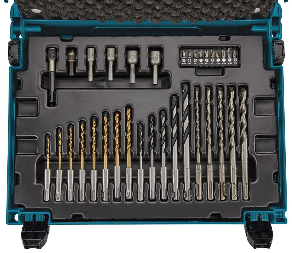 Accessoires Makita B-69478 Coffret de 65 embouts de perçage/visseuse SDS-PLUS, en boîte Mbox